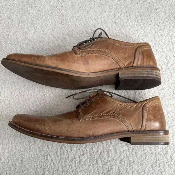 ECCO P-FLYNN 217 Men's  Brown Leather Shoes Size 9.5