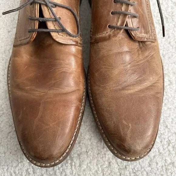 ECCO P-FLYNN 217 Men's  Brown Leather Shoes Size 9.5