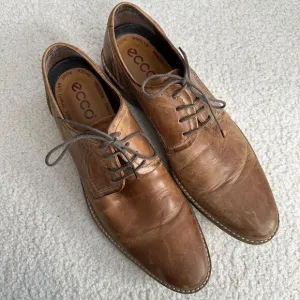 ECCO P-FLYNN 217 Men's  Brown Leather Shoes Size 9.5