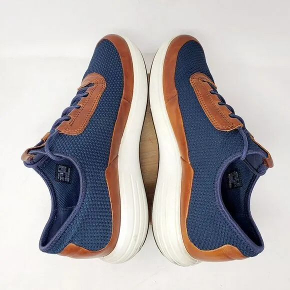 ECCO Shoes Mens 45 Soft 7 Runner Summer Blue Brown Leather Oxford Sneaker