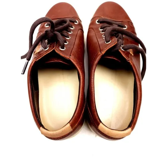 Ecco Soft 7 City Mens Size 8 Lace Up Shoes Sneakers Leather Brown