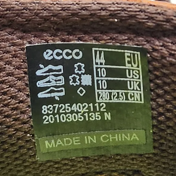 Ecco St.1 Hybrid Lite Derby Shoes Mens Size 10 Brown Leather Casual Office Laces