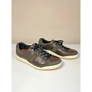 Ecco Street Premier Hybrid Brown Leather Casual Spikeless Golf Shoes 11-11.5 EUC