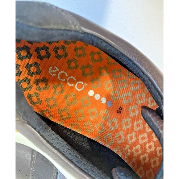 Ecco Street Premier Hybrid Brown Leather Casual Spikeless Golf Shoes 11-11.5 EUC