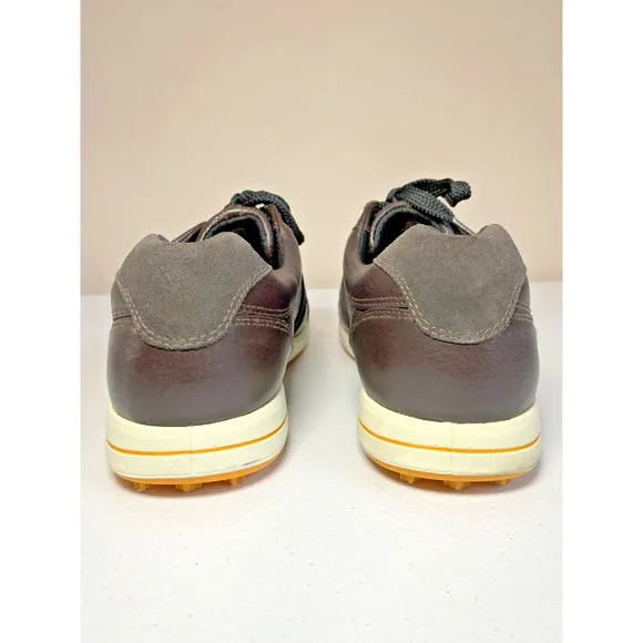 Ecco Street Premier Hybrid Brown Leather Casual Spikeless Golf Shoes 11-11.5 EUC