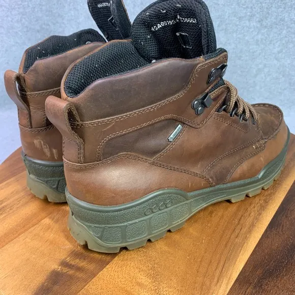 ECCO Track 25 High GTX Hiking Boot Men EU 45 Brown Leather Waterproof US 11/11.5