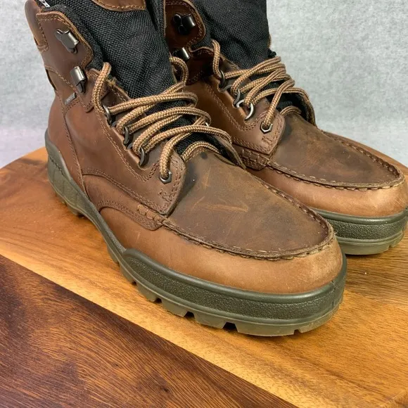 ECCO Track 25 High GTX Hiking Boot Men EU 45 Brown Leather Waterproof US 11/11.5