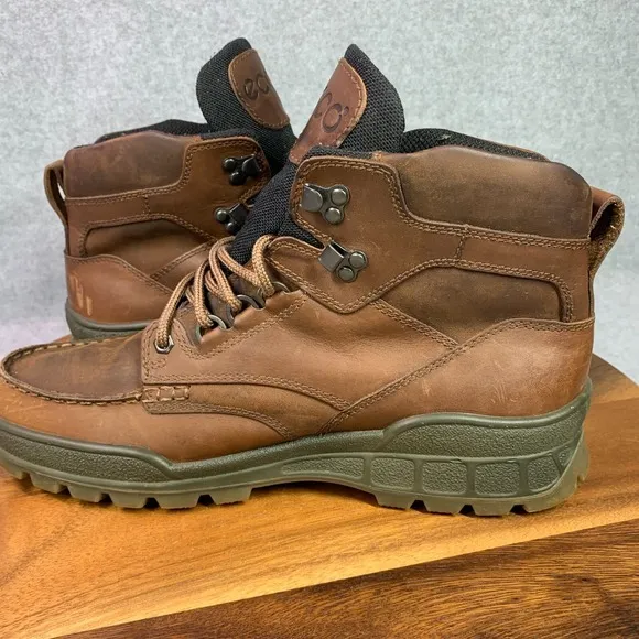 ECCO Track 25 High GTX Hiking Boot Men EU 45 Brown Leather Waterproof US 11/11.5