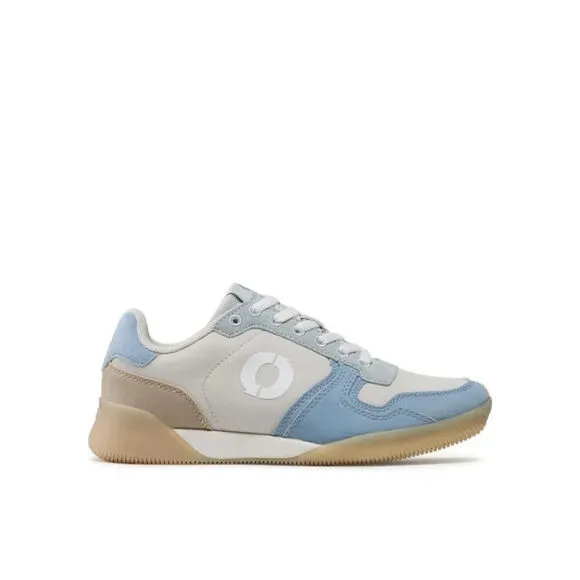 Ecoalf Lenalf Sneakers Women's US 7.5 Gray Blue Leather Running Shoes KHD431Ecoa
