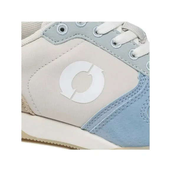 Ecoalf Lenalf Sneakers Women's US 7.5 Gray Blue Leather Running Shoes KHD431Ecoa