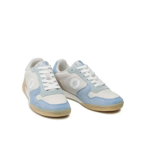 Ecoalf Lenalf Sneakers Women's US 7.5 Gray Blue Leather Running Shoes KHD431Ecoa