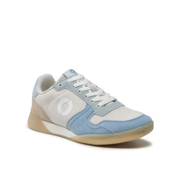 Ecoalf Lenalf Sneakers Women's US 7.5 Gray Blue Leather Running Shoes KHD431Ecoa