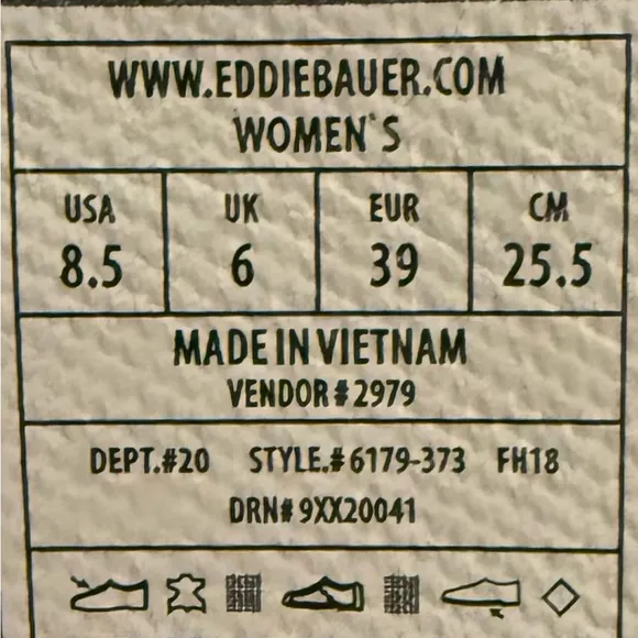 Eddie Bauer Womens Trace Boot RAVEN BLACK GREY BOOTS SIZE 8.5 LEATHER