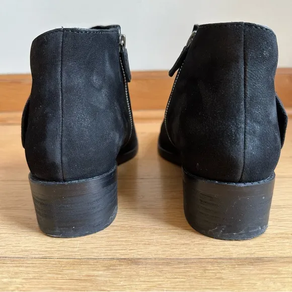 Eileen Fisher - Billie Tumbled Nubuck Black Leather Bootie