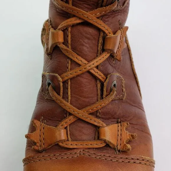 El Naturalista Womens Size 37 US 6.5-7 Brown Leather Calf High Warm Boots