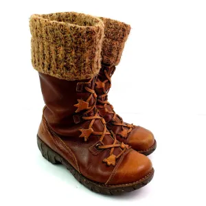 El Naturalista Womens Size 37 US 6.5-7 Brown Leather Calf High Warm Boots