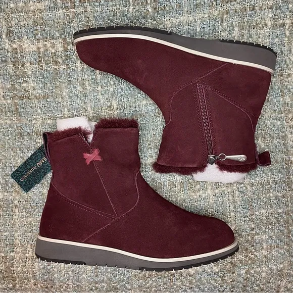 EMU Australia Beach Mini Boot in Claret / Bordeaux