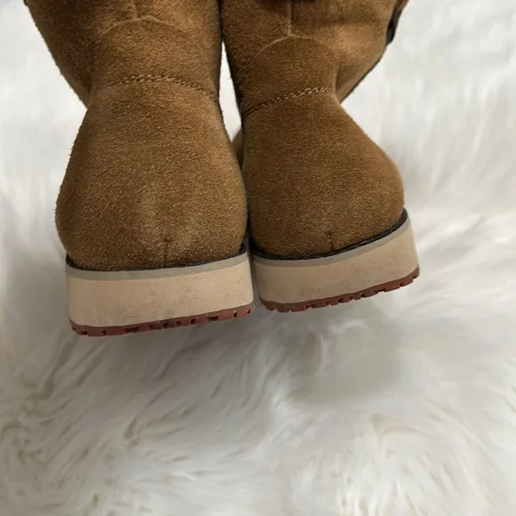Emu Australia Beach Mini Merino Wool Suede Ankle Boots Tan Cognac Womens 8