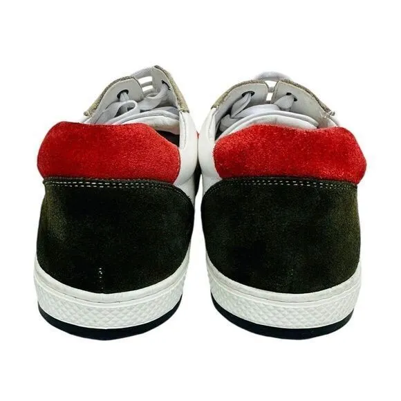 English Laundry Walker Sneaker Men's Size 10 US White‎ Red Black Tan Read