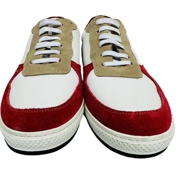 English Laundry Walker Sneaker Men's Size 10 US White‎ Red Black Tan Read