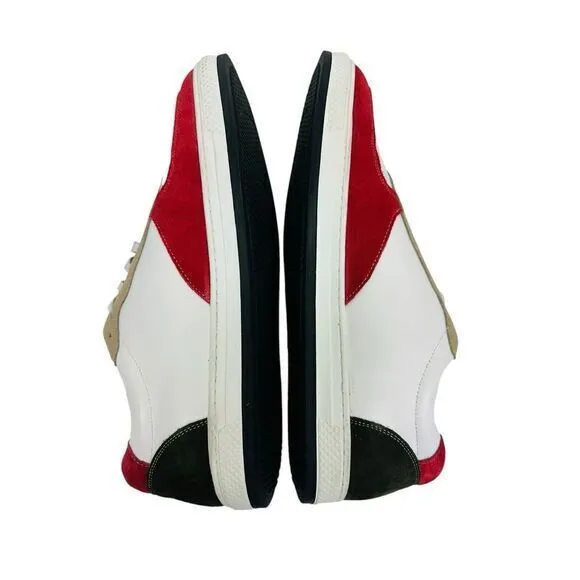 English Laundry Walker Sneaker Men's Size 10 US White‎ Red Black Tan Read