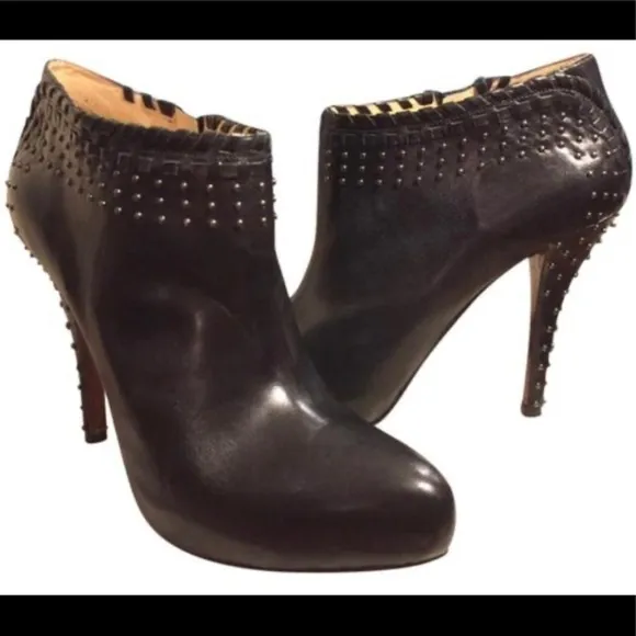ENZO Angiolini Eayreena Brown Studded Booties