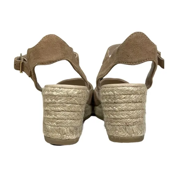 Eric Michael Lupa New Wedge Sandal Espadrille Resortwear Travel Coastal Suede