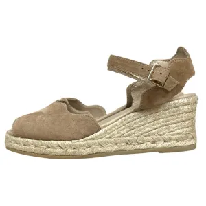 Eric Michael Lupa New Wedge Sandal Espadrille Resortwear Travel Coastal Suede