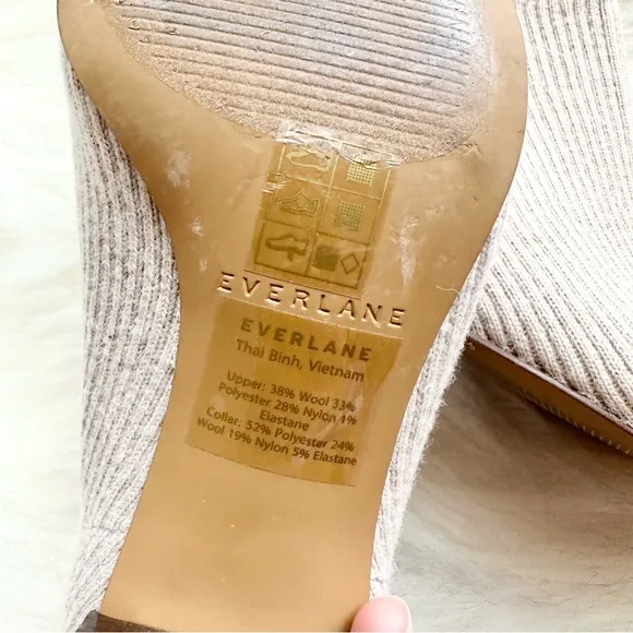 Everlane The Glove Boot in Oatmeal Wool Size 8