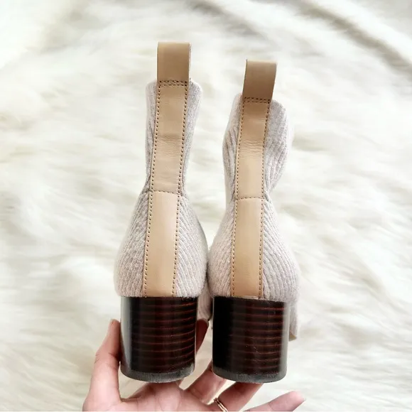 Everlane The Glove Boot in Oatmeal Wool Size 8