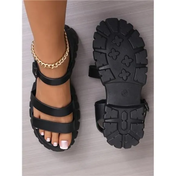 Fashionable And Versatile Casual Beach High Heel Thick Platform Wedge Sandals