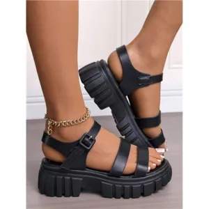 Fashionable And Versatile Casual Beach High Heel Thick Platform Wedge Sandals