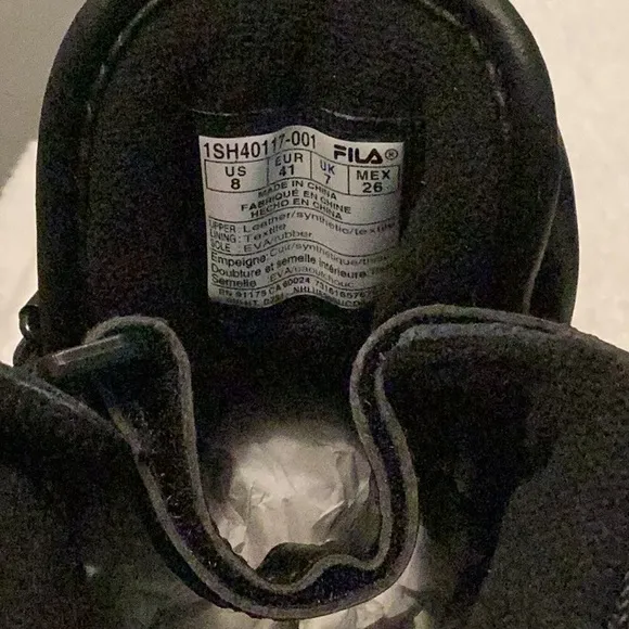 Fila Black F13 Weather Tech Boots