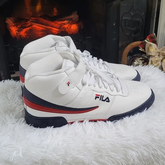 Fila F-13 Mid -Top White/Navy/Red Men's Casual Shoes 1VF059LX-150