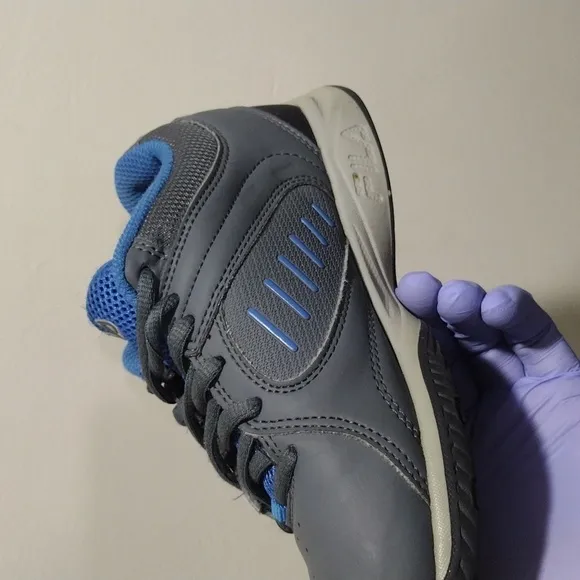 Fila Grey &amp; Blue Lace-up Boy's Sneakers - Kids footwear - Back to School,  2.5