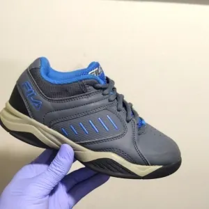 Fila Grey &amp; Blue Lace-up Boy's Sneakers - Kids footwear - Back to School,  2.5