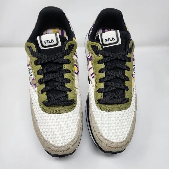 Fila Hiking Shoes Mens 10.5 Beige Renno Woven Running Sneakers Logo Spell Out