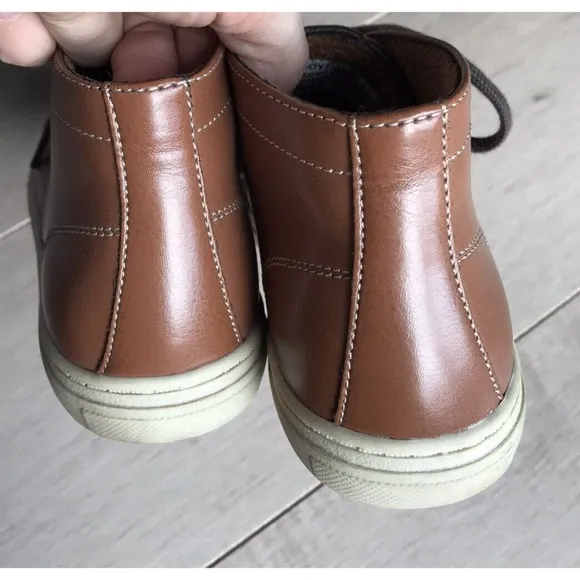 Florsheim boys leather shoes boots brown 2 M