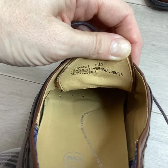 Florsheim Imperial Cognac Brown Leather 11.5 D Mens Shoes Lace Up Oxfords
