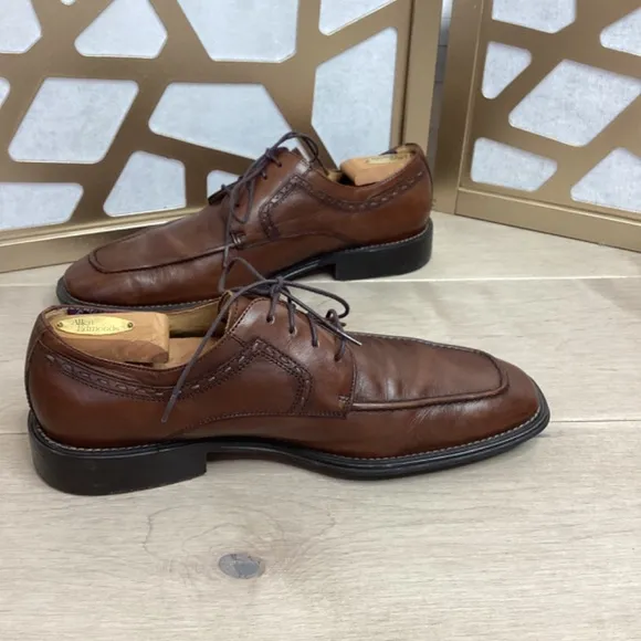 Florsheim Imperial Cognac Brown Leather 11.5 D Mens Shoes Lace Up Oxfords