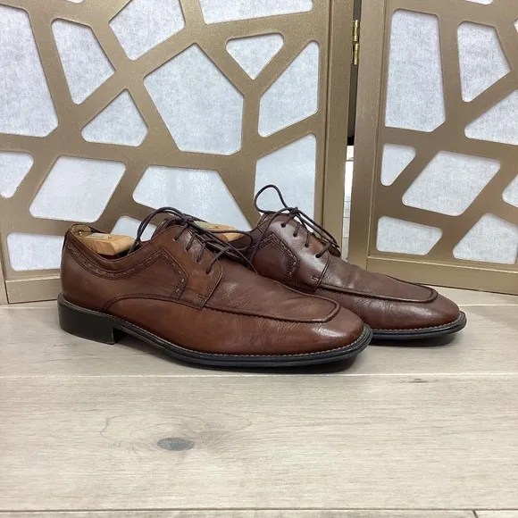 Florsheim Imperial Cognac Brown Leather 11.5 D Mens Shoes Lace Up Oxfords