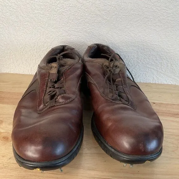 FootJoy FJ Contour Series 54296 Mens Size/10.5W Brown Leather Golf Shoes China