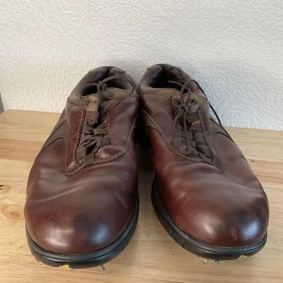 FootJoy FJ Contour Series 54296 Mens Size/10.5W Brown Leather Golf Shoes China