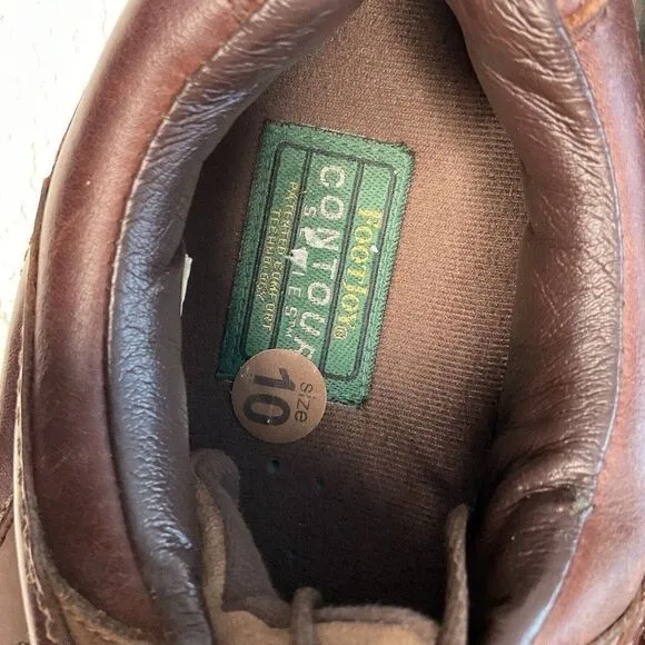 FootJoy FJ Contour Series 54296 Mens Size/10.5W Brown Leather Golf Shoes China