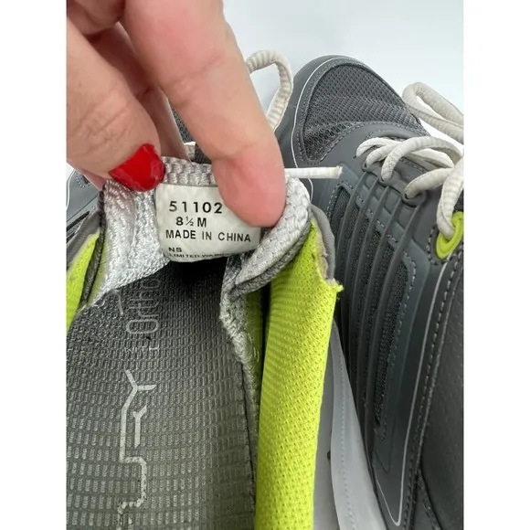 Footjoy Fury Leather/Mesh Gray Lime White Men's Golf Shoes Sz 8.5 Style # 51102‎