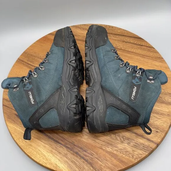 Foxelli Womens Size 7.5 Hiking Boots Waterproof Teal Lace Up Ankle Outdoor
