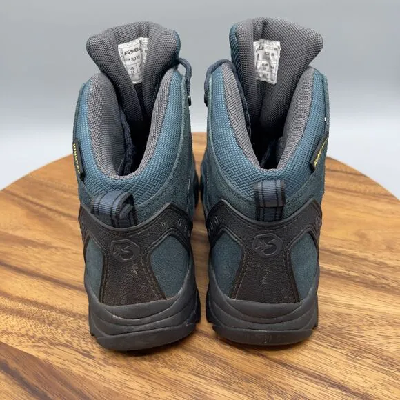 Foxelli Womens Size 7.5 Hiking Boots Waterproof Teal Lace Up Ankle Outdoor