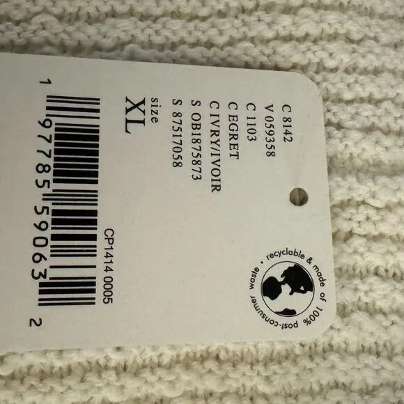 Free People Primavera Skort Sweater Set in Ivory XL NWT