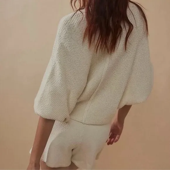 Free People Primavera Skort Sweater Set in Ivory XL NWT