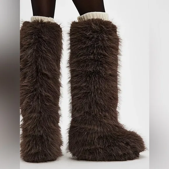 FREE PEOPLE Wild Thing Faux Fur Boots